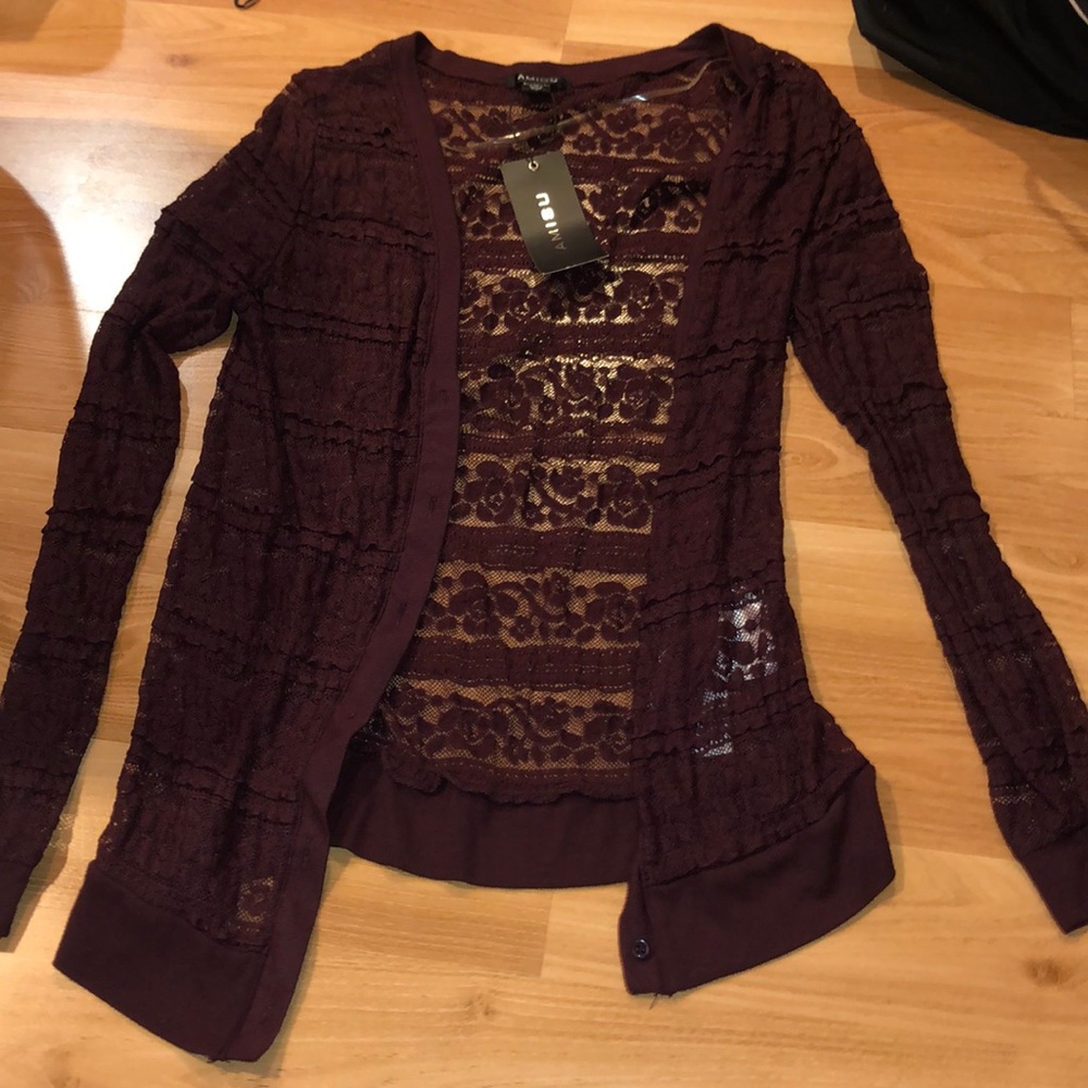 LONG SLEEVE LACE CARDIGAN NEW WITH TAGS !!!!!!!!!